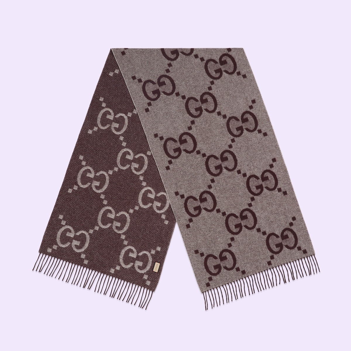 GG cashmere jacquard scarf - 2