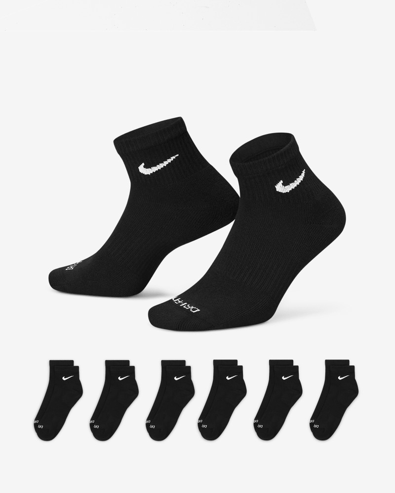 Nike Everyday Plus Cushioned Training Ankle Socks (6 Pairs) - 1