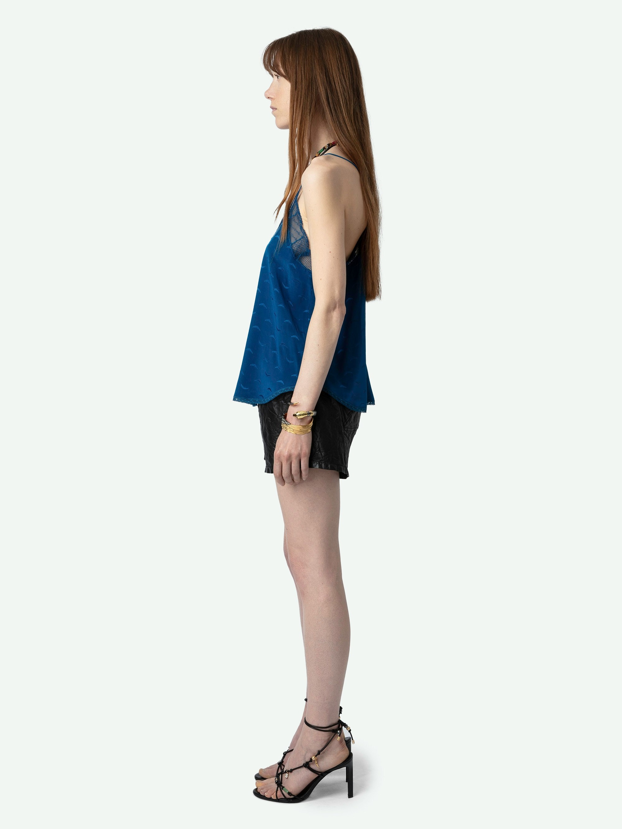 Christy Silk Jacquard Camisole - 3