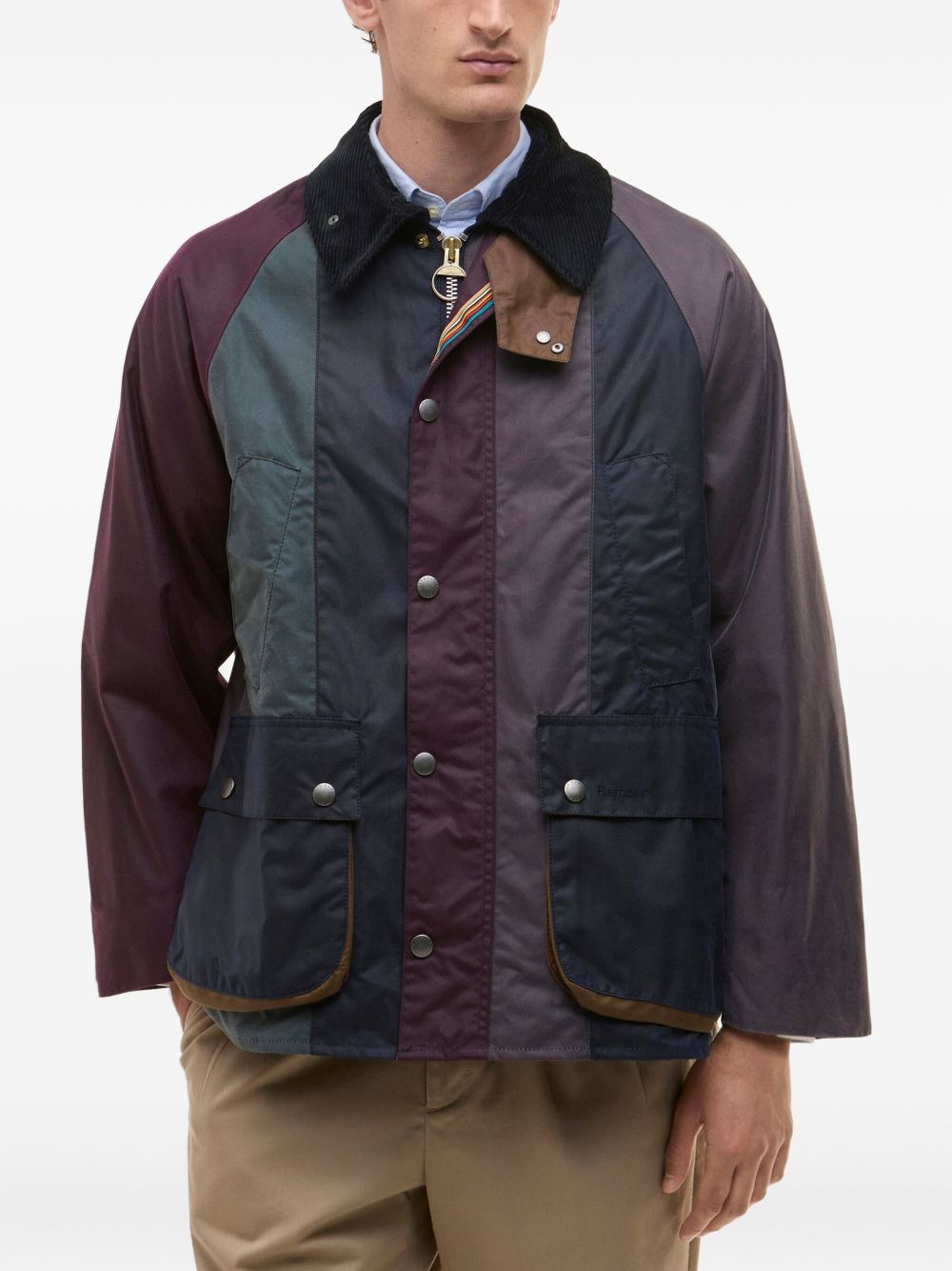 X PAUL SMITH CORDUROY-COLLAR PATCHWORK JACKET - 2