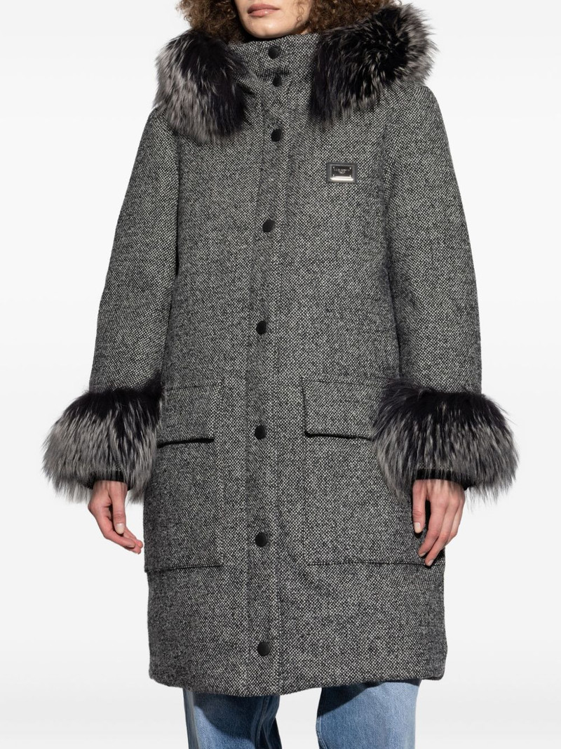 faux-fur trimmed wool coat 3