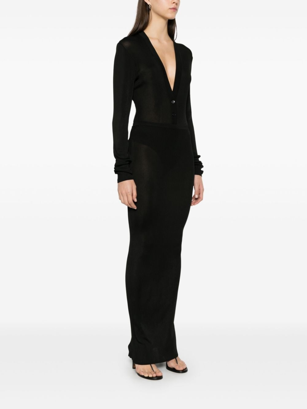 fine-ribbed maxi skirt - 3