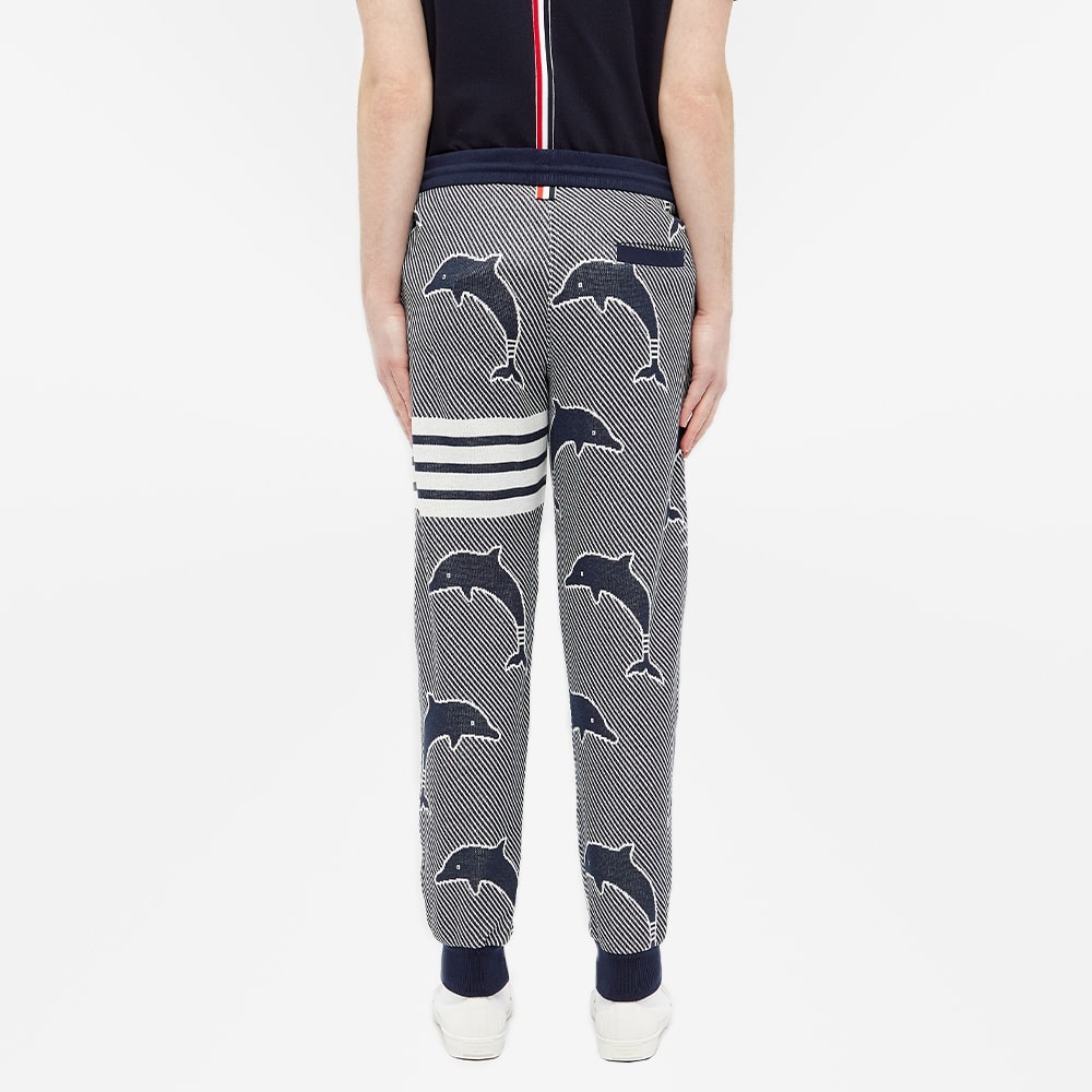 Thom Browne Dolphin Jacquard Four Bar Sweat Pant - 6