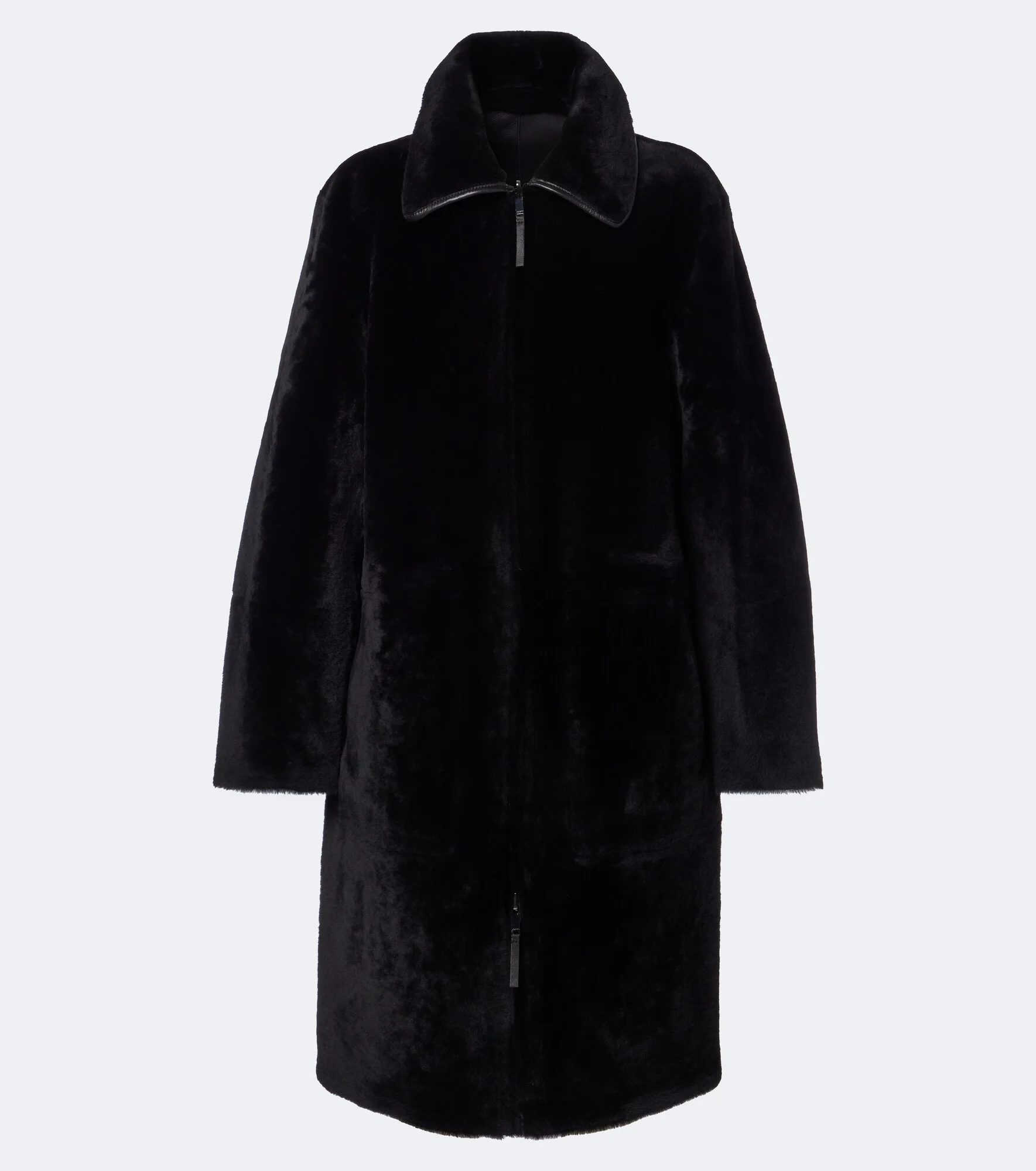 Caspian reversible leather and shearling coat - 1