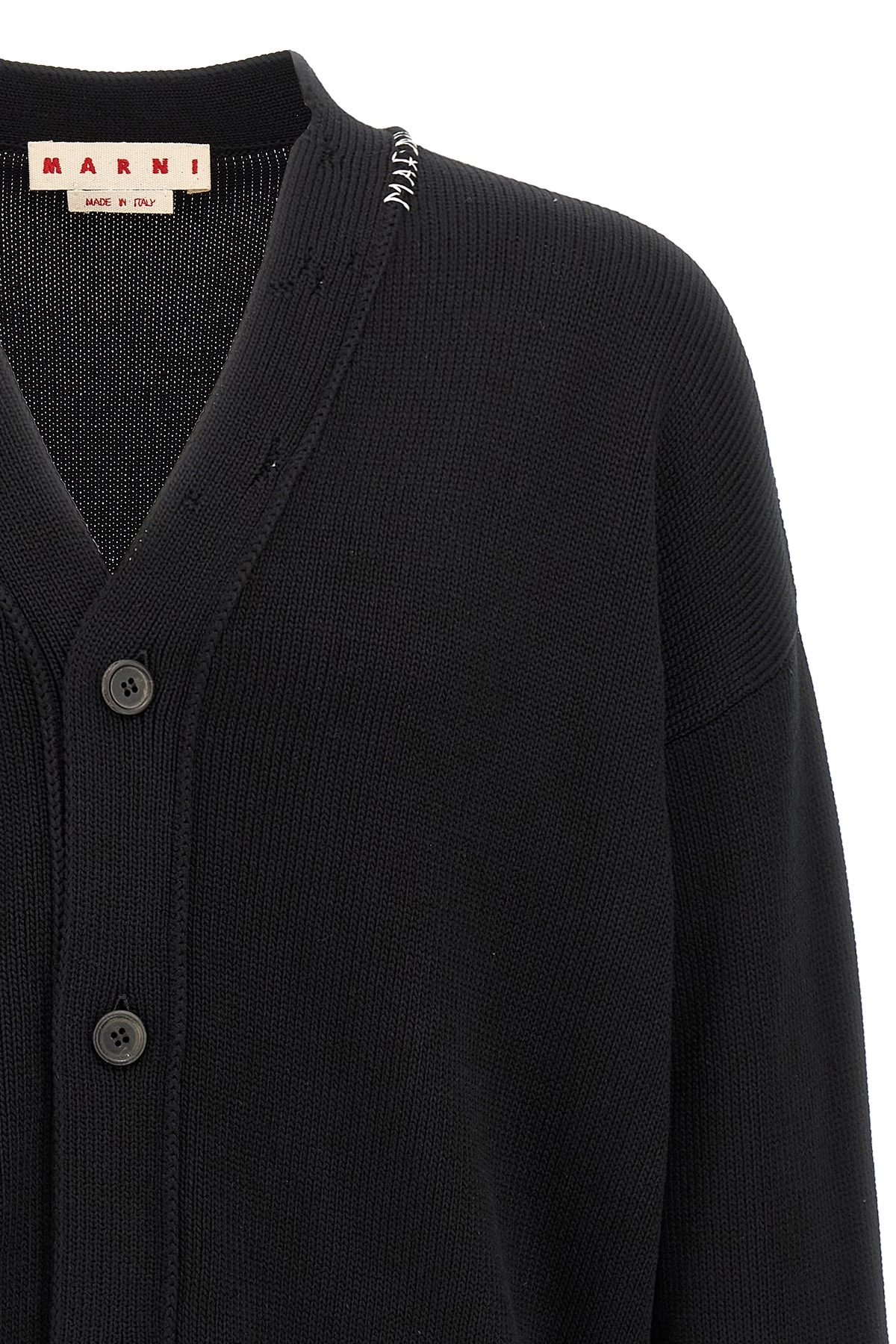 Logo embroidery cardigan - 4