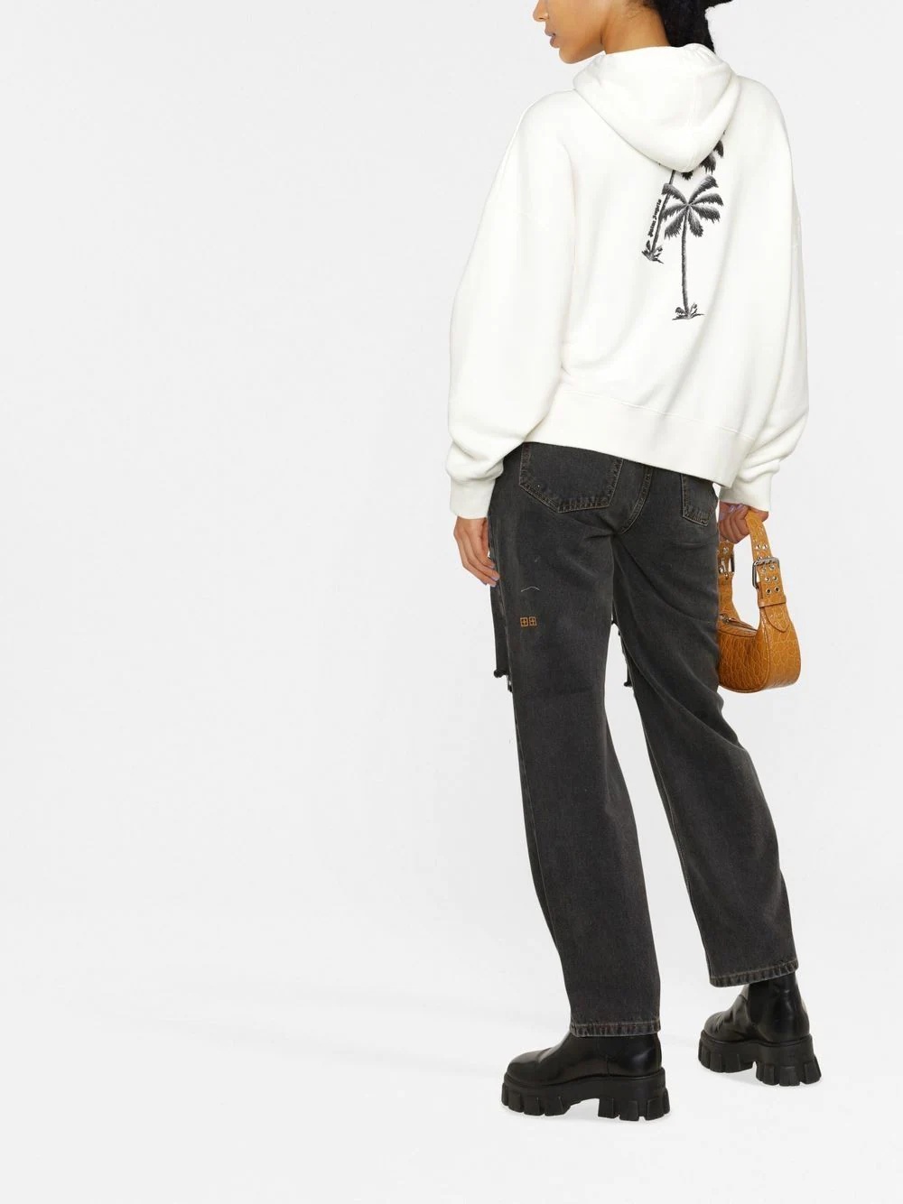 graphic-print cotton hoodie - 4