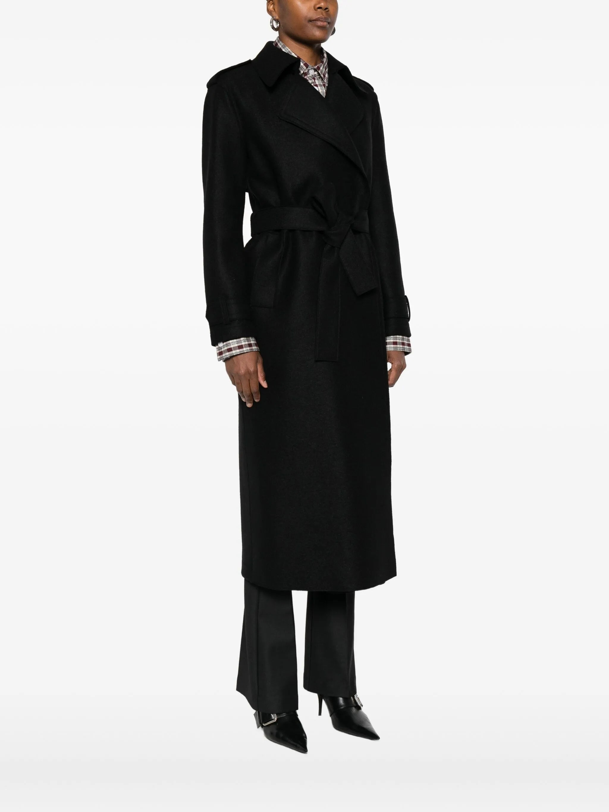 Harris Wharf London Belted Coat - 3