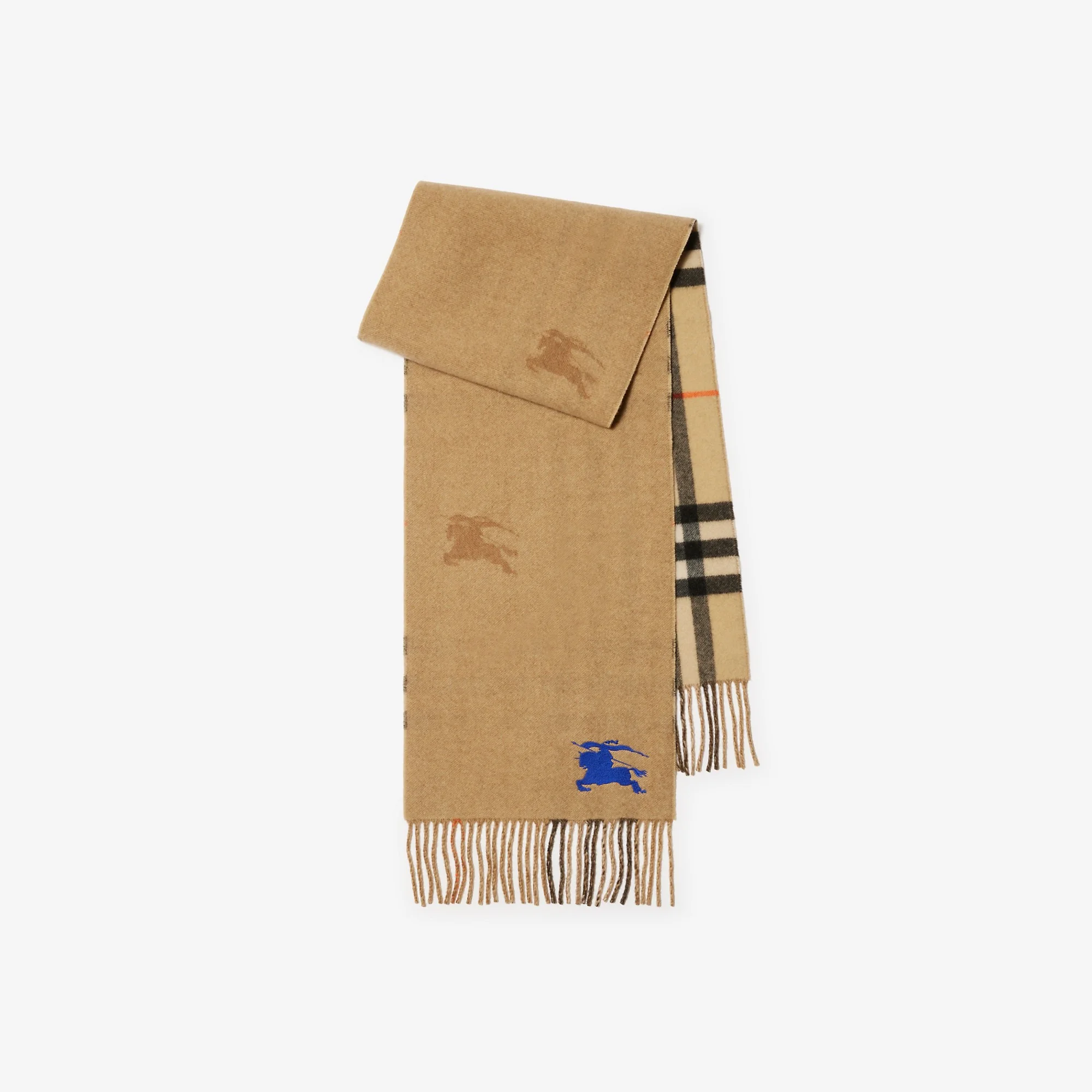 Reversible EKD Check Cashmere Scarf - 1