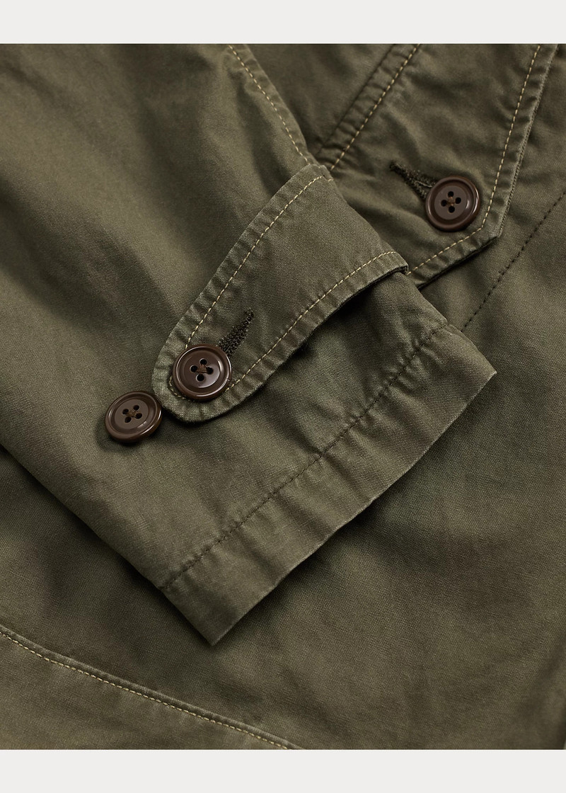 Fleece-Collar Canvas Coverall 4