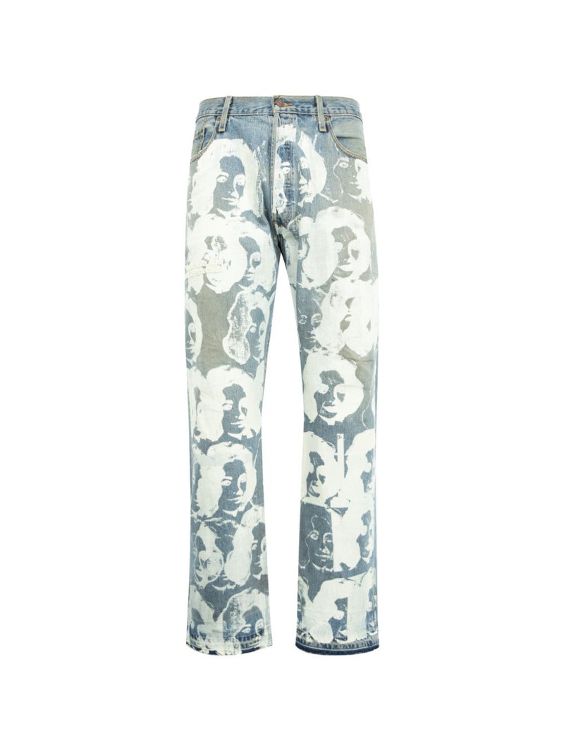 Bathwater graphic-print distressed jeans 1
