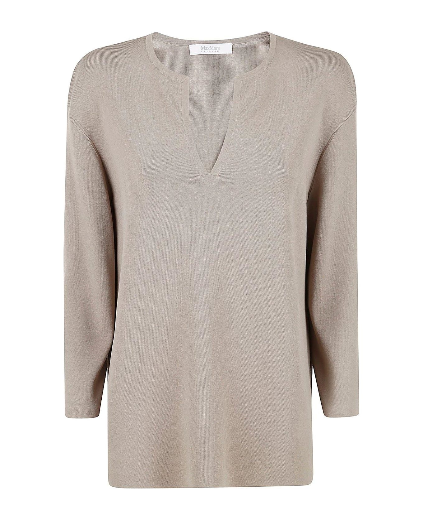 V-neck Long-sleeved Jumper - 1