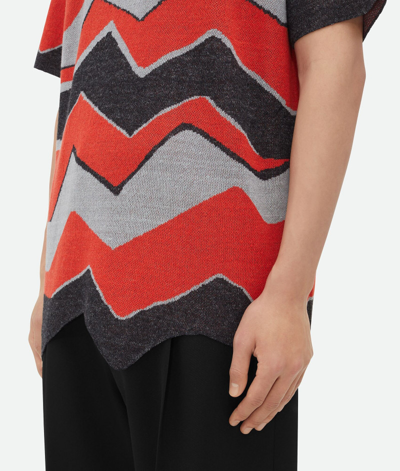Zig-Zag Jacquard Knitted T-Shirt 4