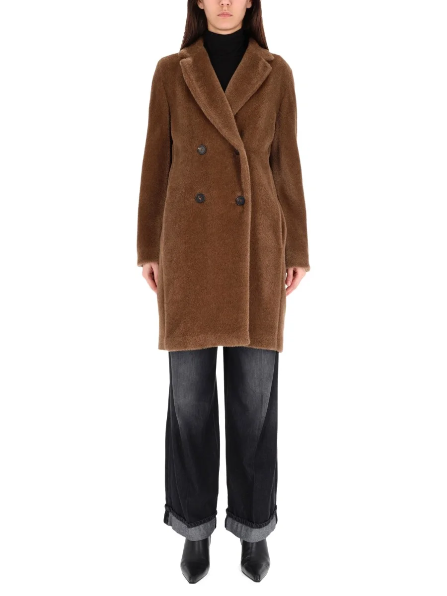 ROSETO MIDI COAT IN ALPACA AND WOOL - 1