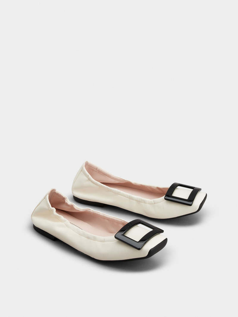 Viv' Pockette Lacquered Buckle Ballerinas in Nappa Leather 2