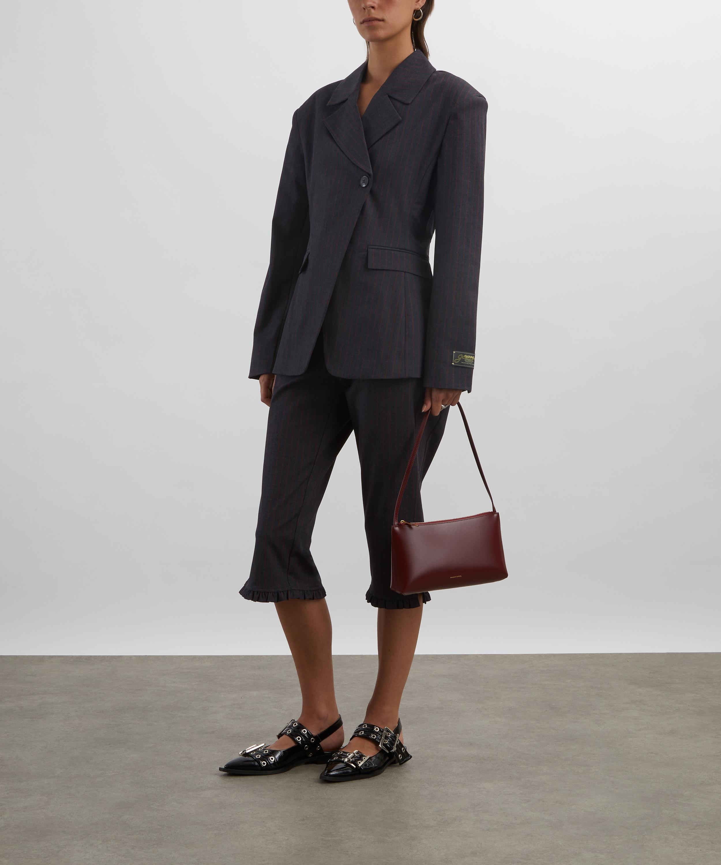 Black Pinstripe Blazer - 2