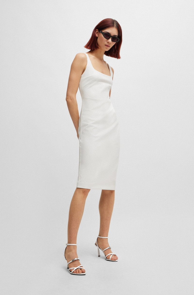 HUGO NAPPA-LEATHER STRAPPY SANDALS WITH LOGO TRIM outlook