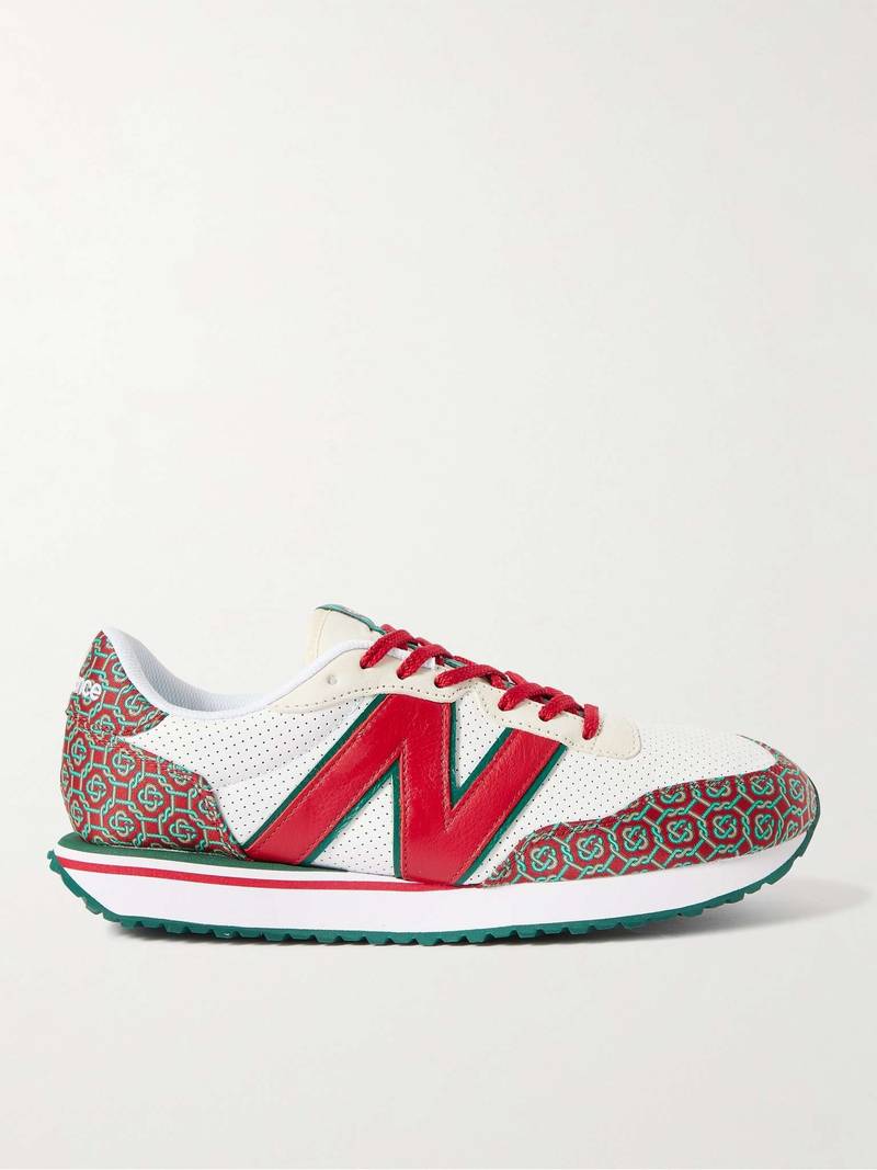 + Casablanca XC72 Suede-Trimmed Leather Sneakers - 1