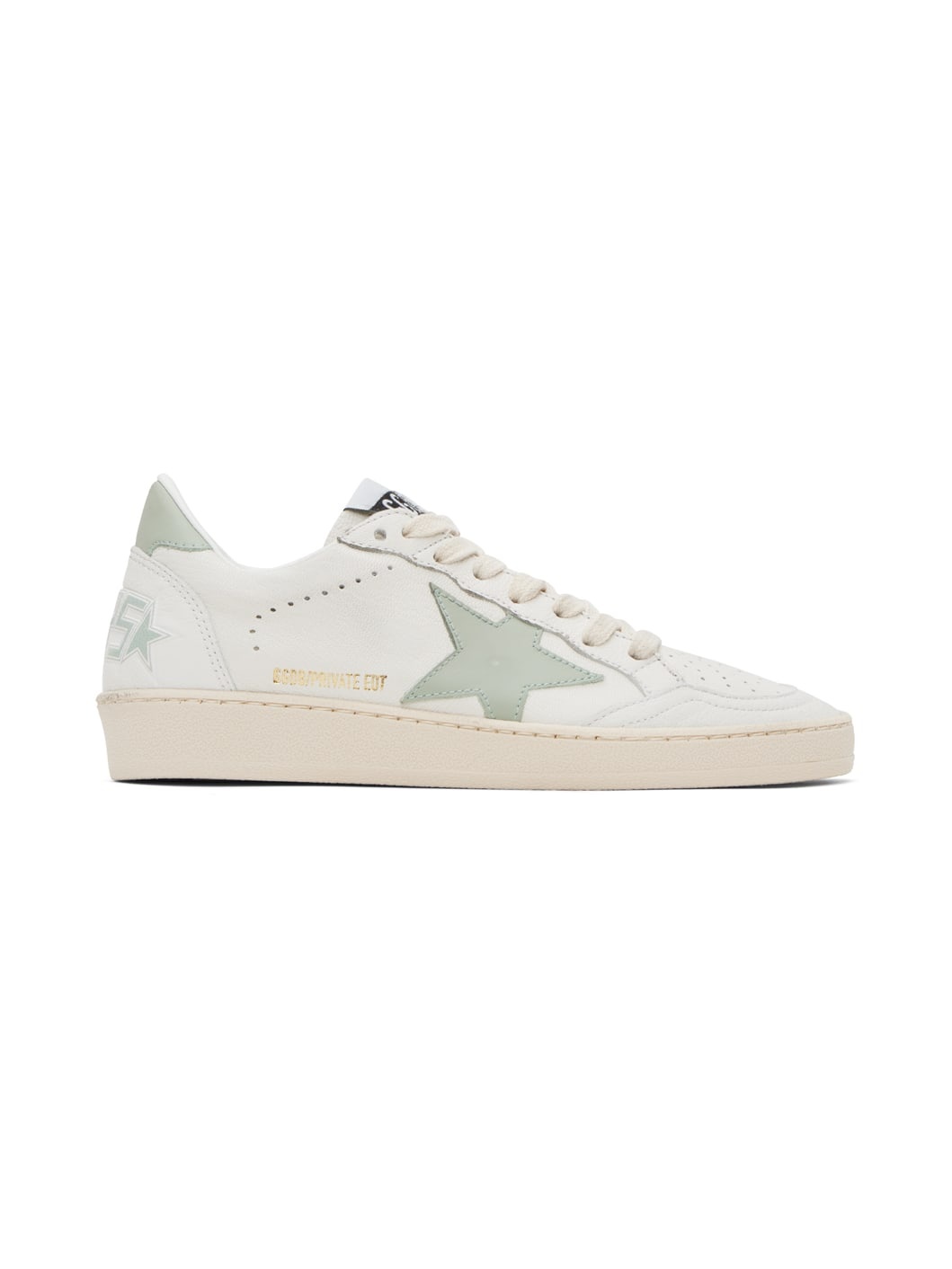SSENSE Exclusive White & Green Ball Star Sneakers - 1