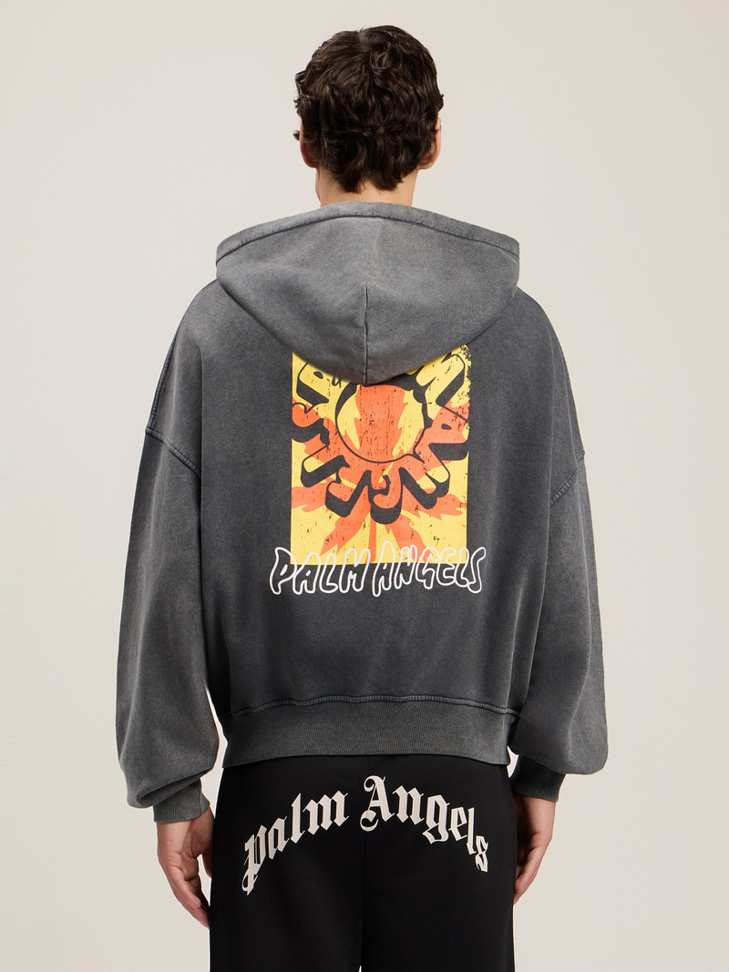 Palm Leaf Loose Zip Hoodie 4