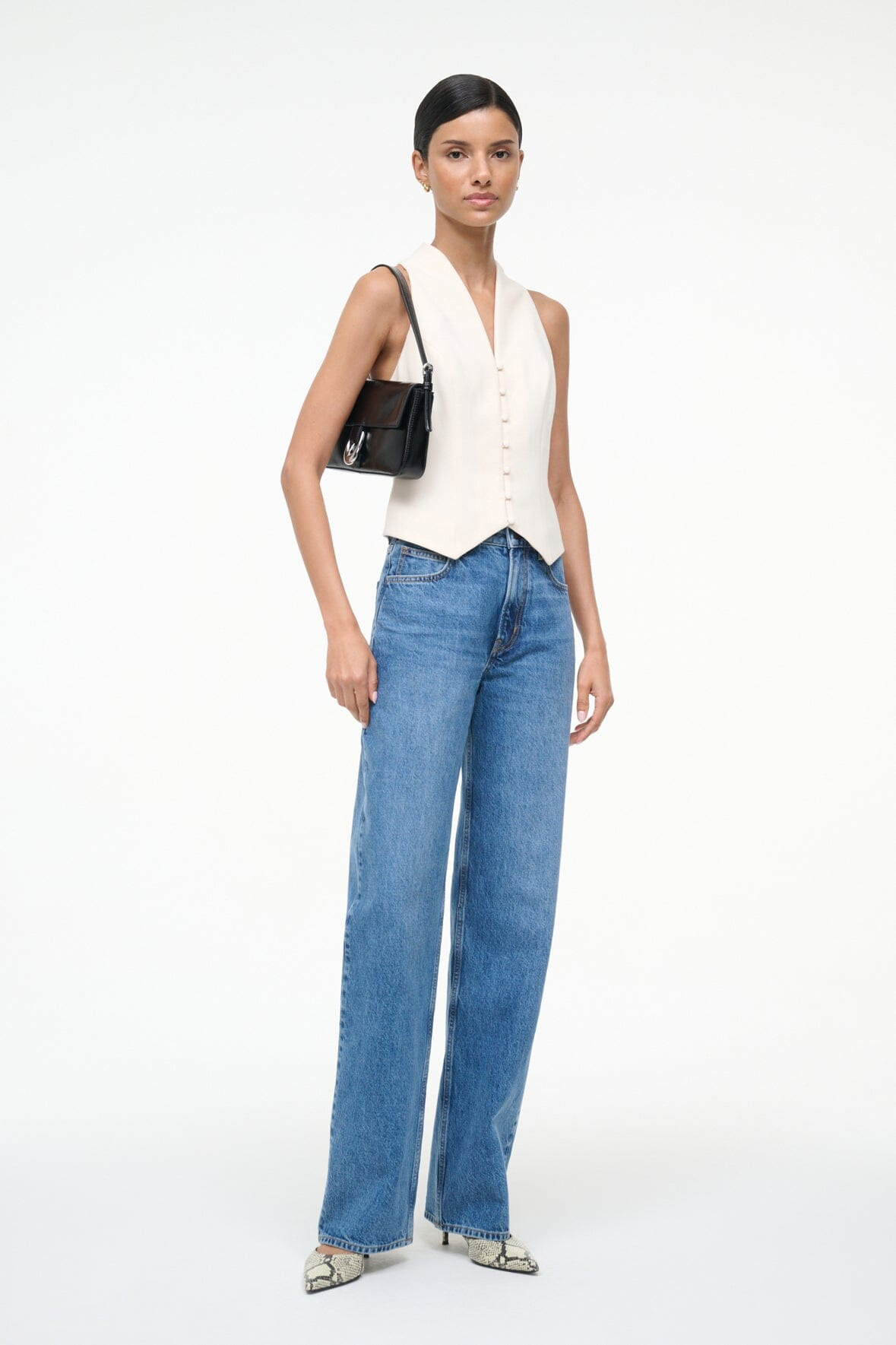 STAUD STELLA TOP ECRU - 2