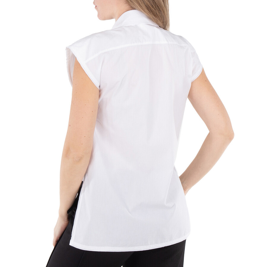 Victoria Beckham Panel-Detail Sleeveless Shirt - 4