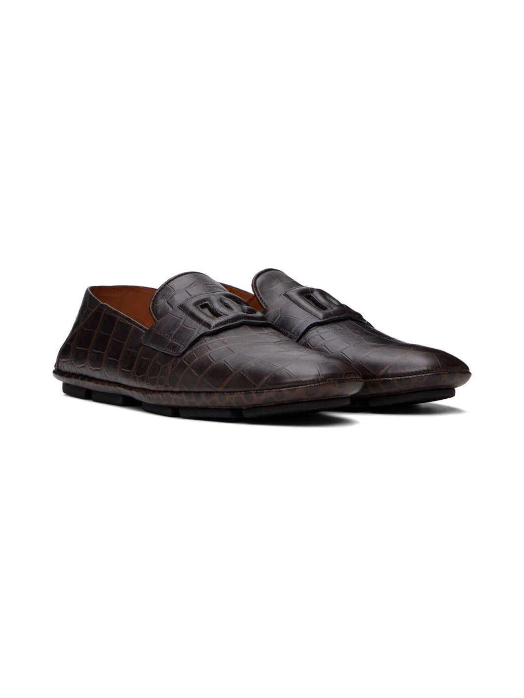 Brown Calfskin Driver Loafers - 4