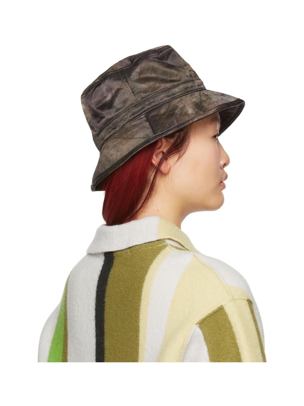 Brown & Green Cover Bucket Hat - 3