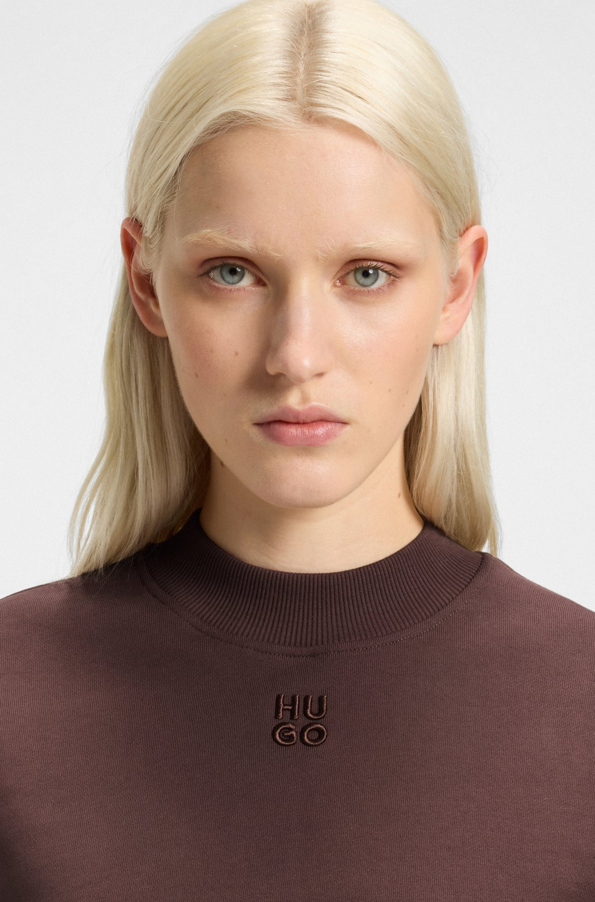 RELAXED-FIT COTTON-TERRY SWEATSHIRT WITH STACKED-LOGO EMBROIDERY - 5