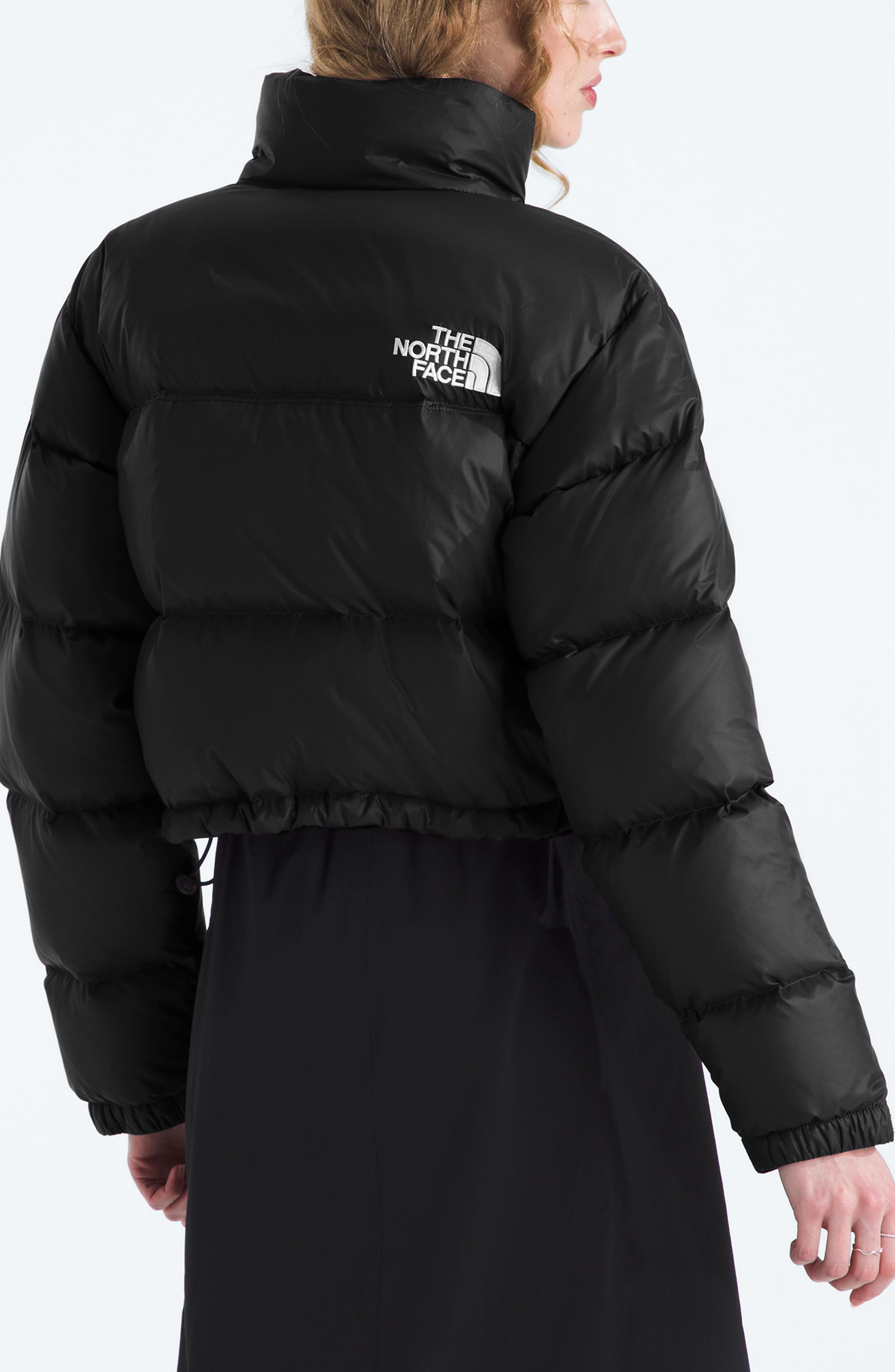 The North Face Nuptse Water Repellent 700 Fill Power Down Short Puffer Jacket in Tnf Black/Tnf Black - 2