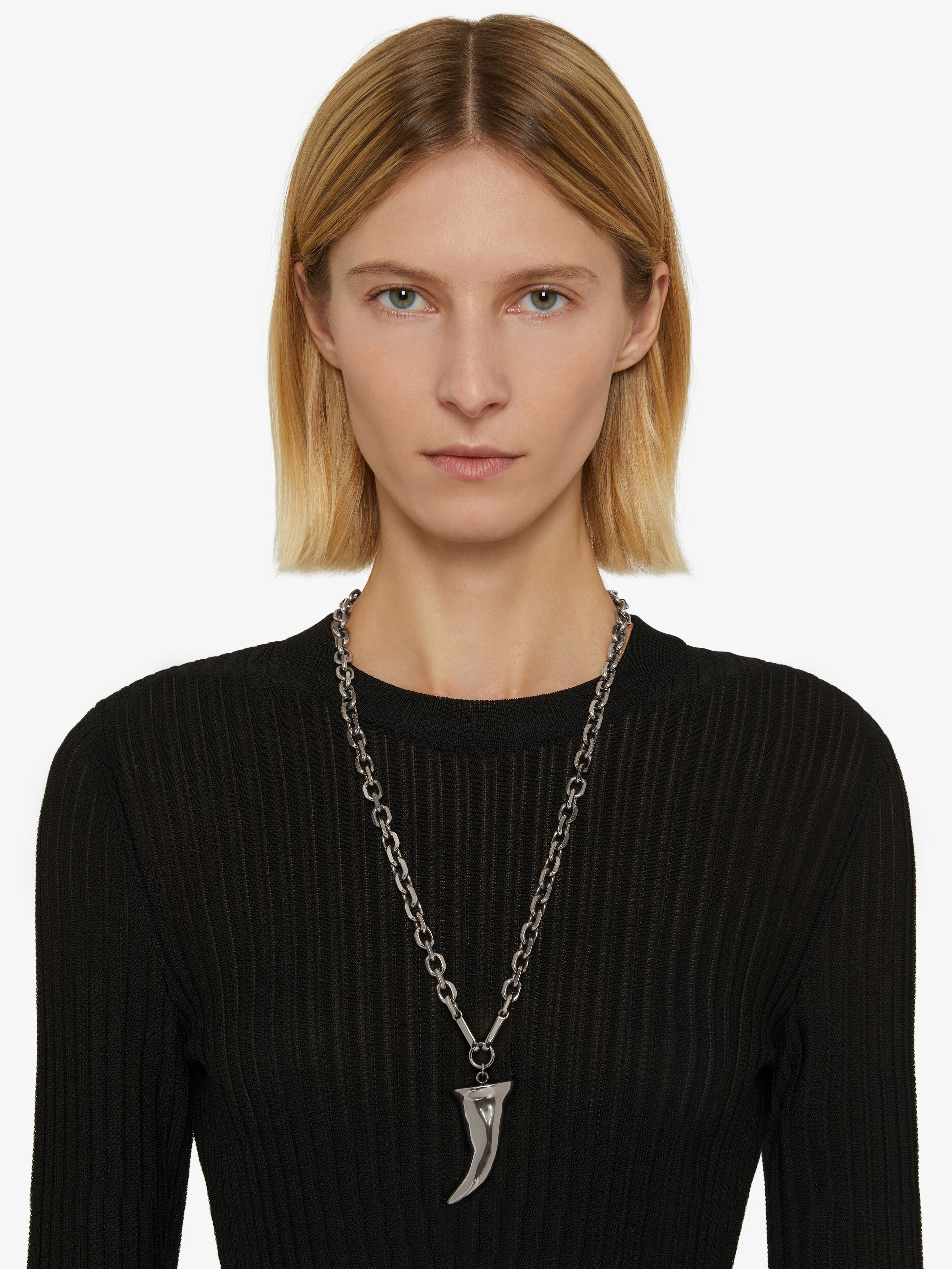 HORN NECKLACE IN METAL - 3