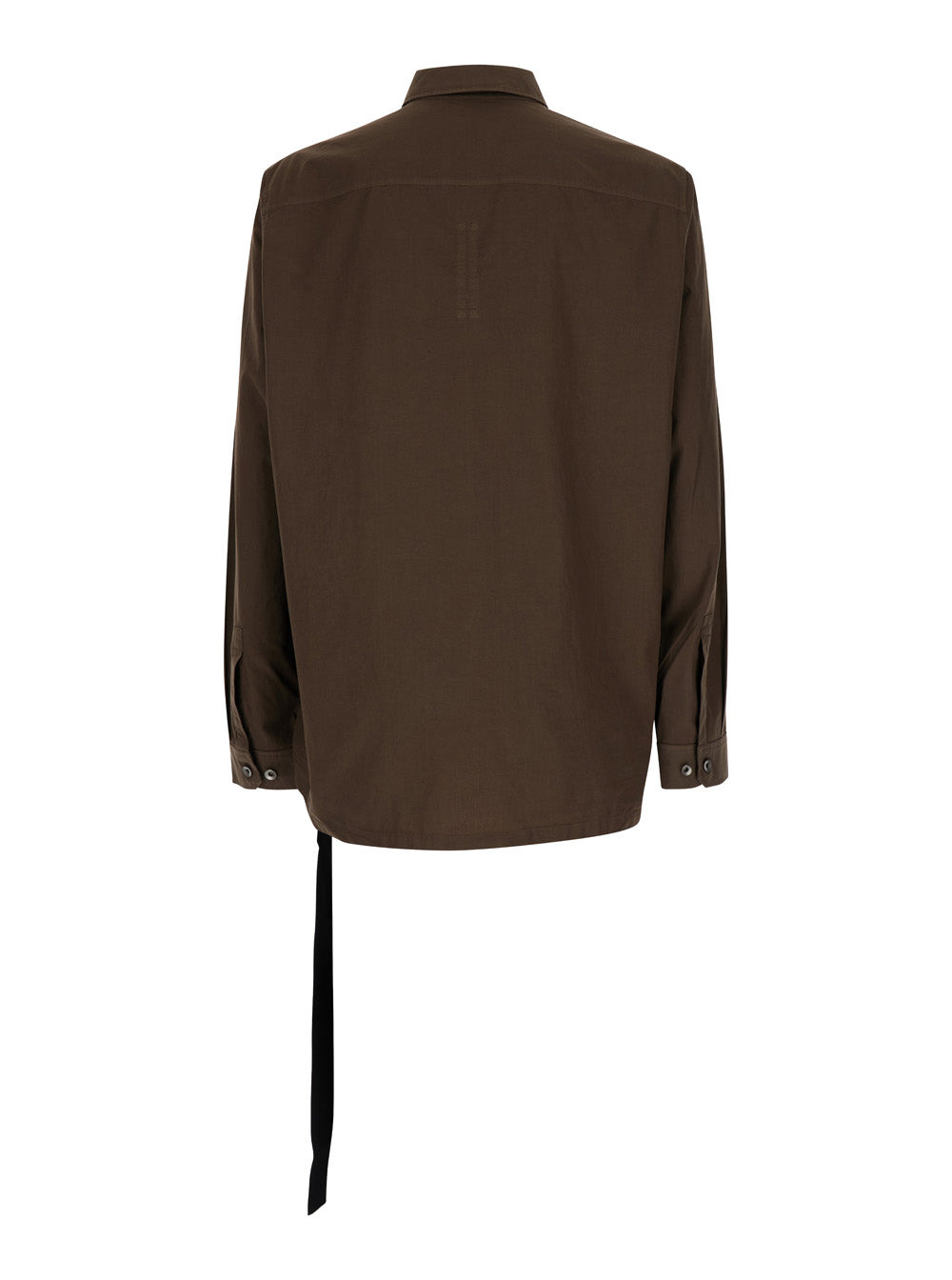 Drkshdw Men Brown Shirt With Oversize Band And Buttons In Cotton Man - 2