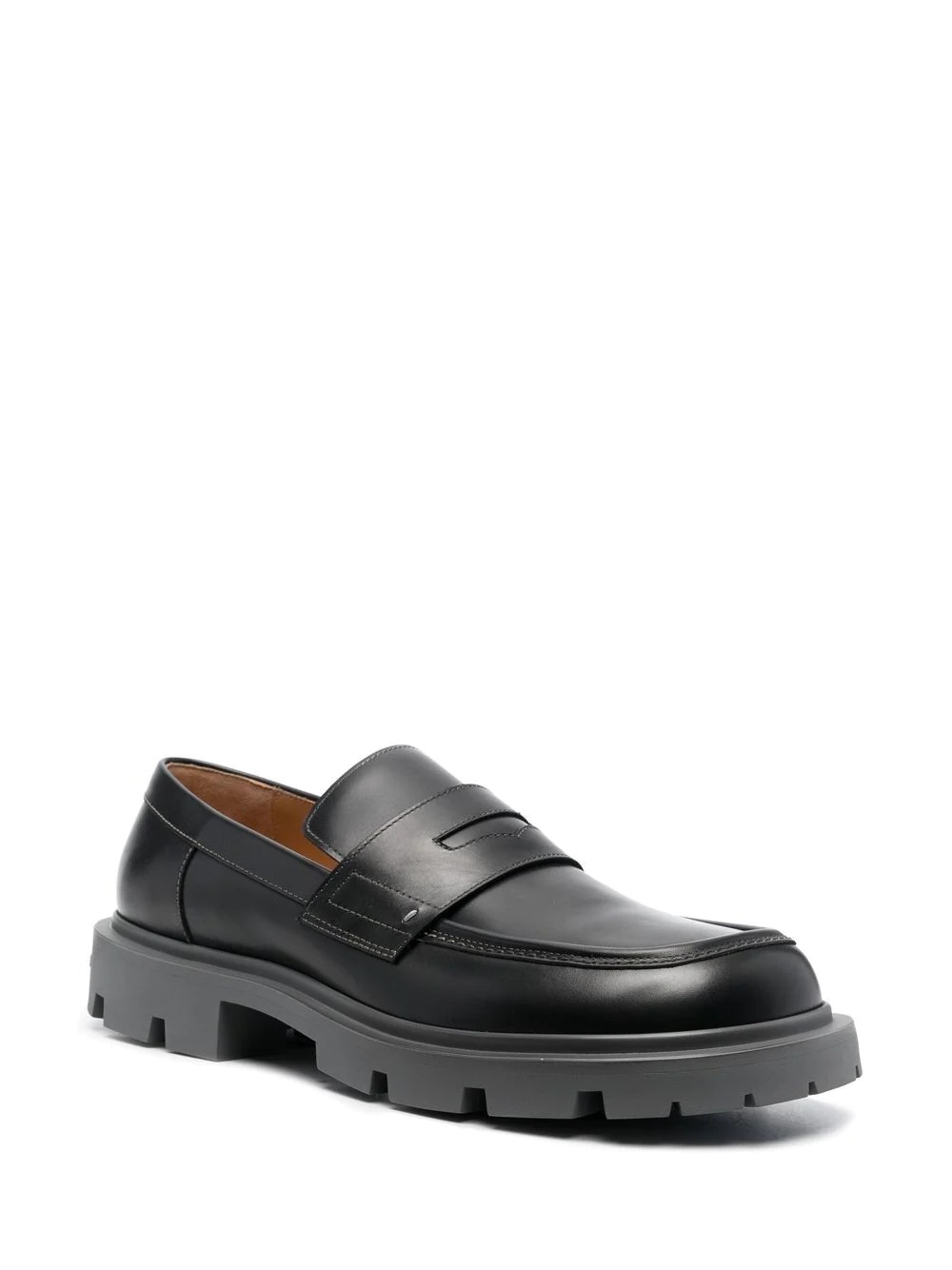 contrast stitched loafers - 2