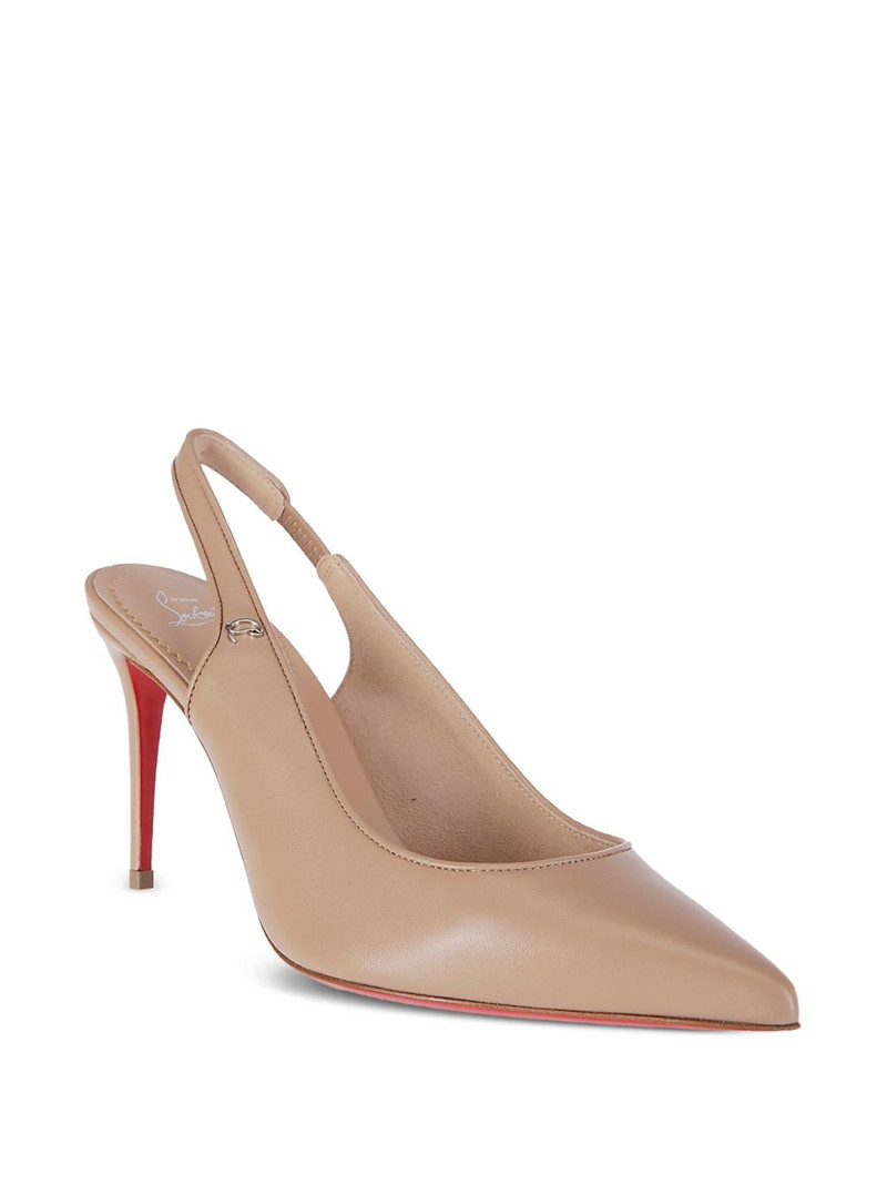 Christian Louboutin 85mm Sporty Kate 85 slingback leather pumps outlook