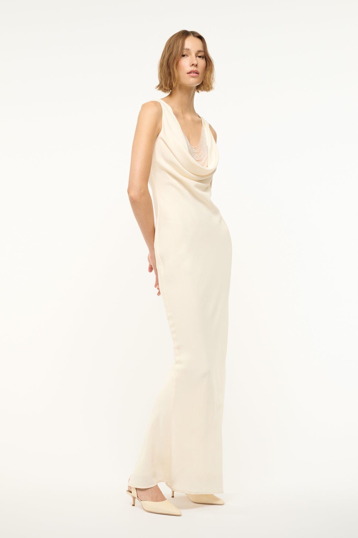 STAUD GIA DRESS IVORY - 4