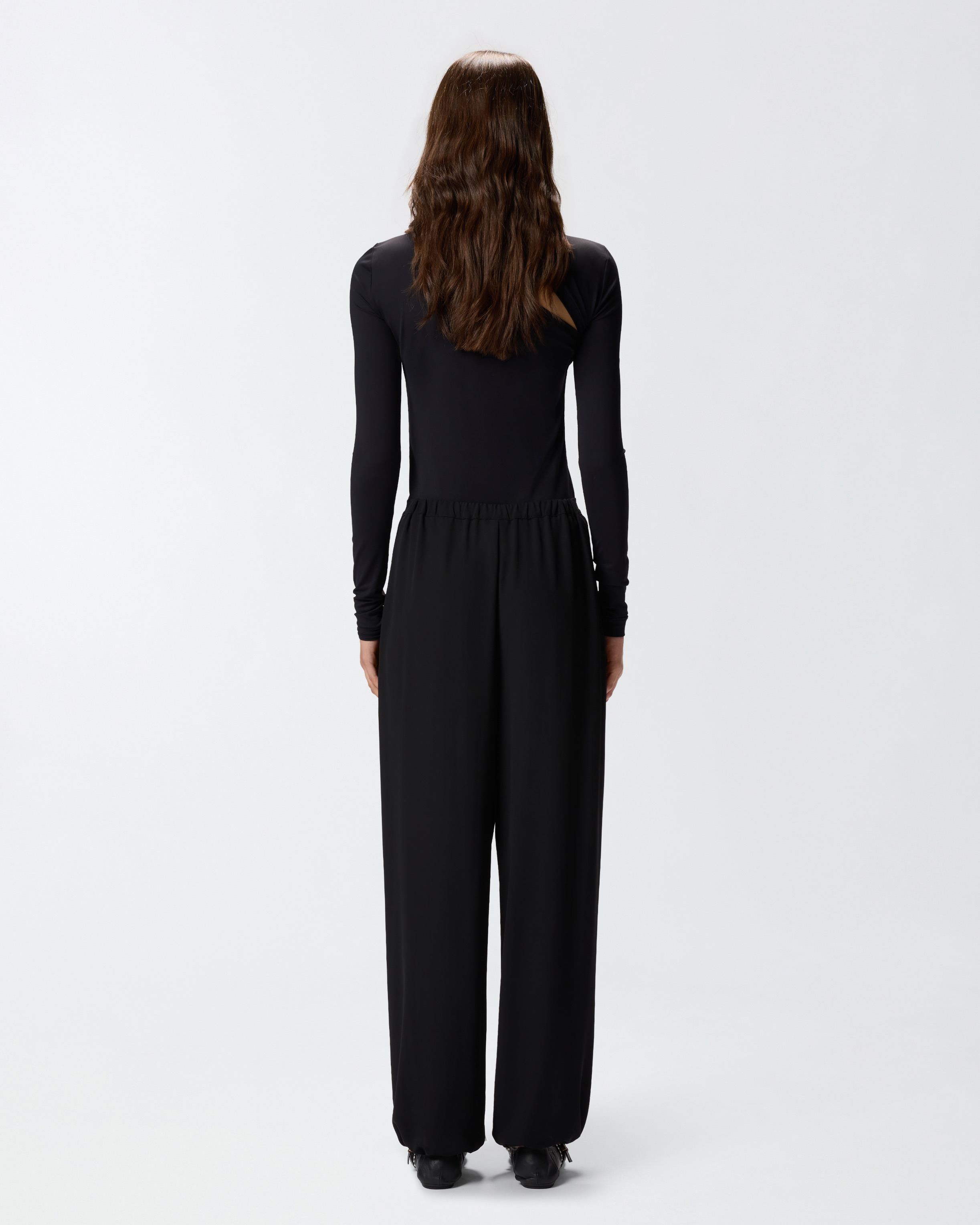 WIDE-LEG TROUSERS WITH ELASTIC WAIST - 4