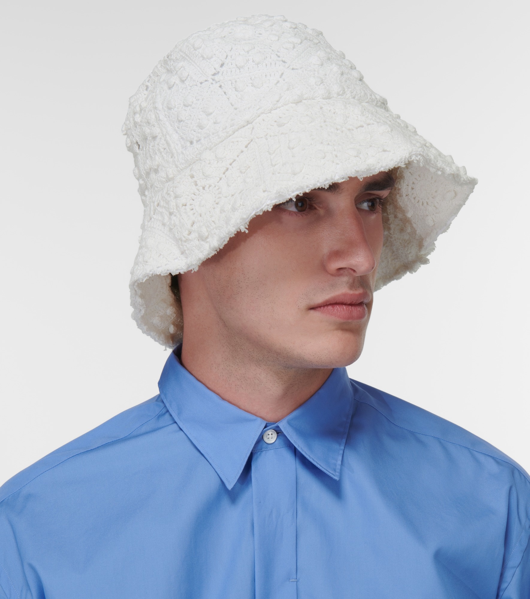 White Crochet Hat - 4