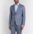 Soho Slim-Fit Prince of Wales Checked Wool Suit Jacket - 11