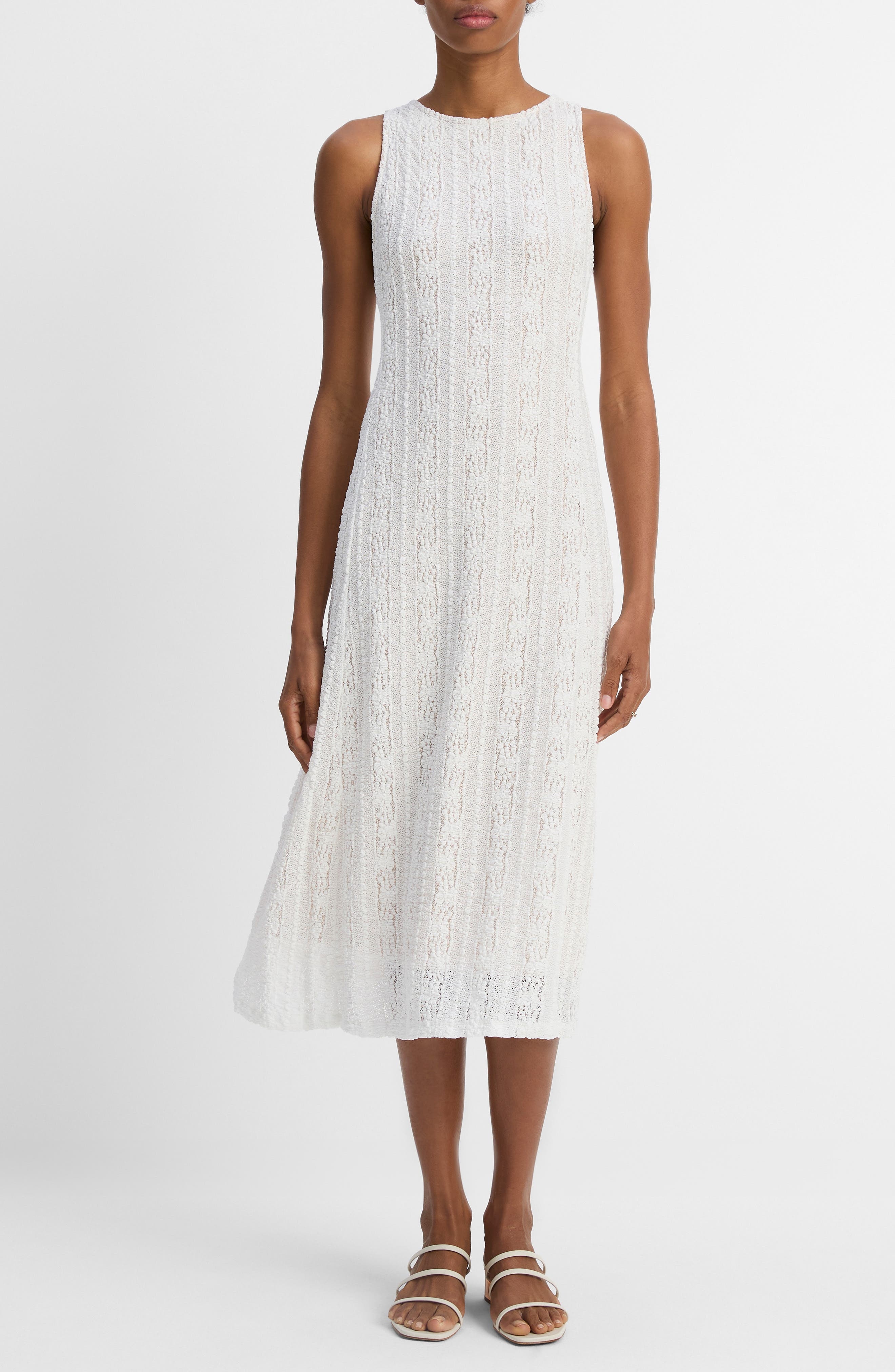 Vince Sleeveless Midi Dress in Off White at Nordstrom - 1