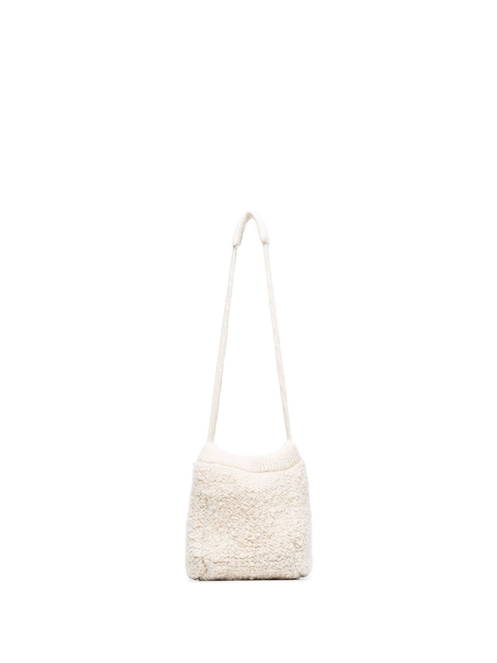 chunky-knit bucket bag - 1