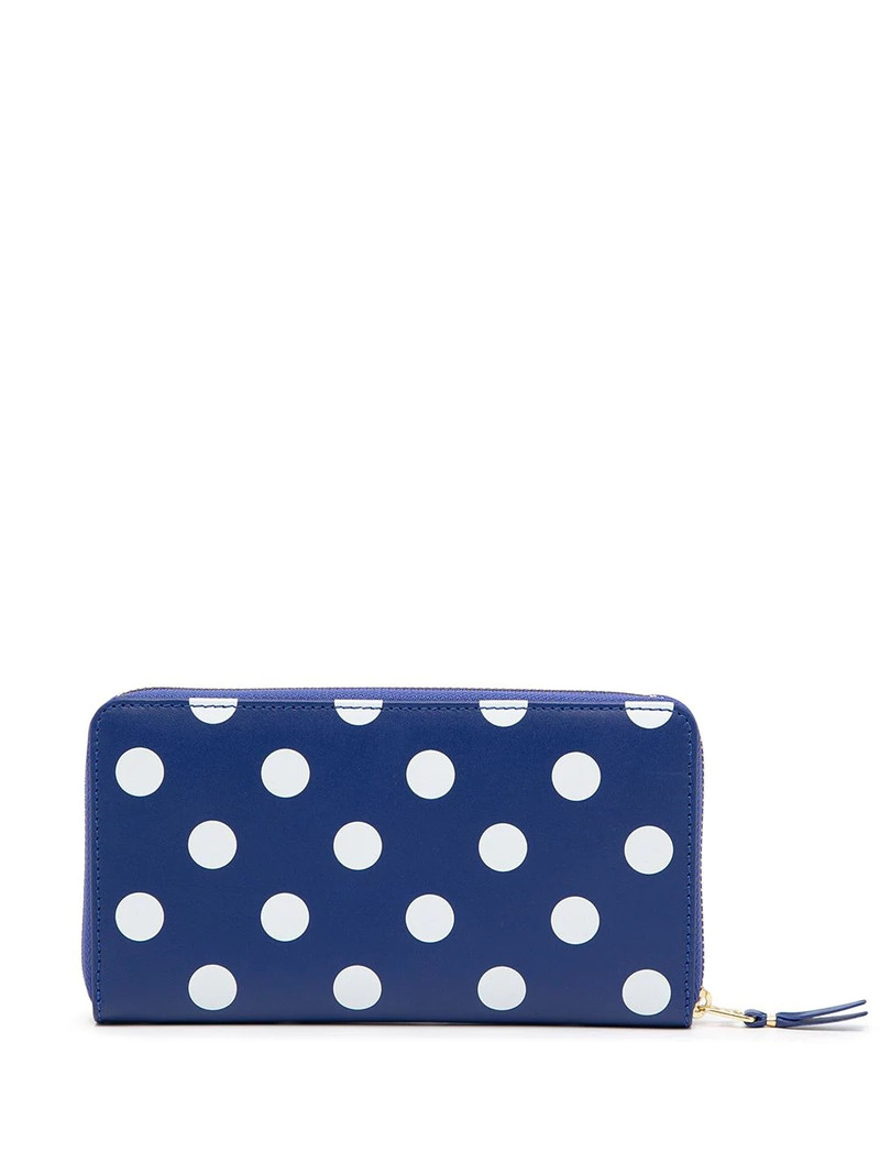 Comme Des Garçons polka dot-print zip-around wallet outlook