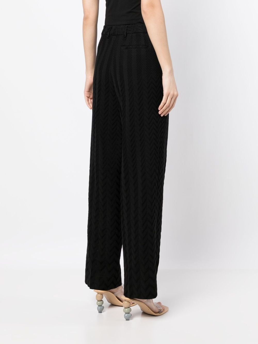 zigzag tailored trousers - 4
