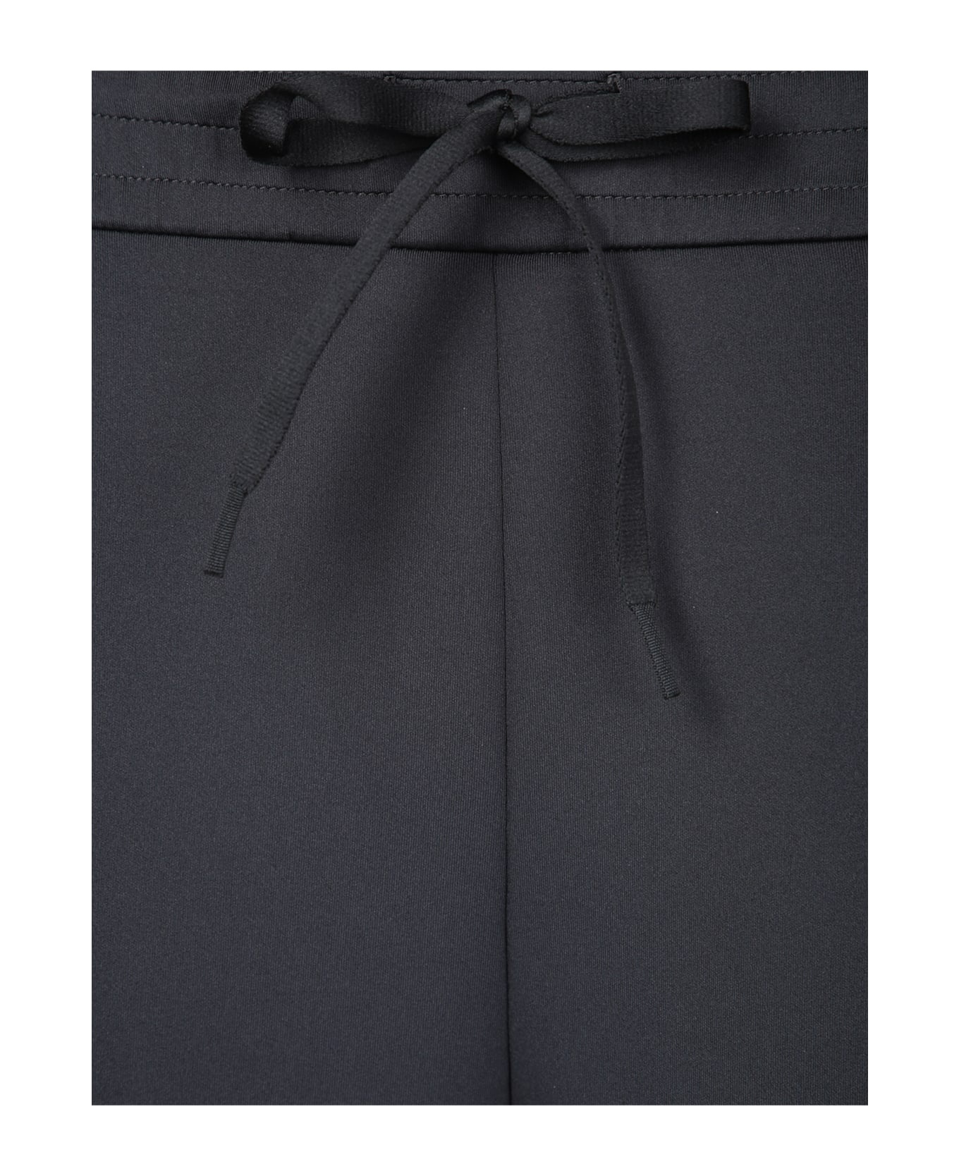 Black Stretch Polyester Joggers - 3