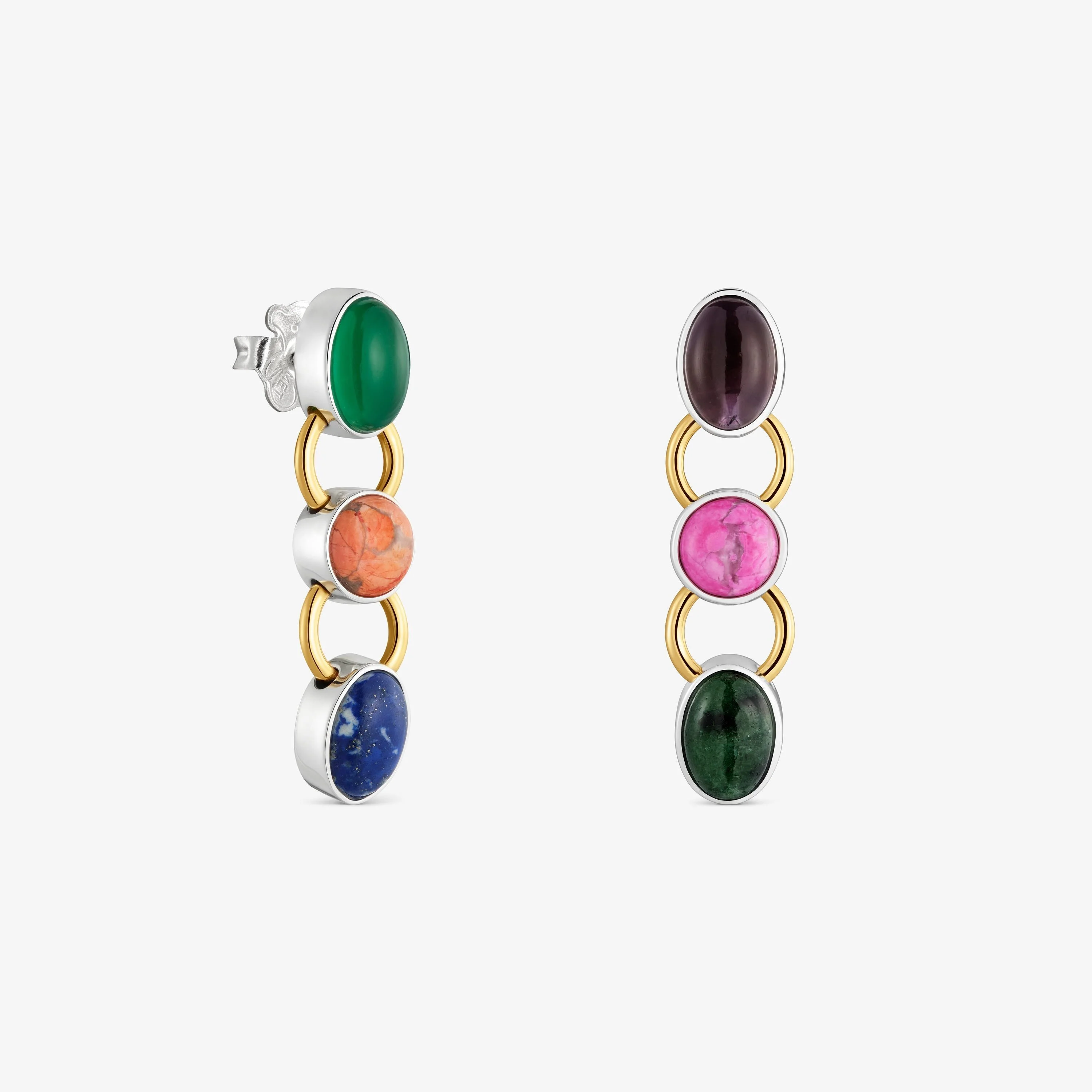 L two-tone Earrings with gemstones TOUS Gem Power - 1