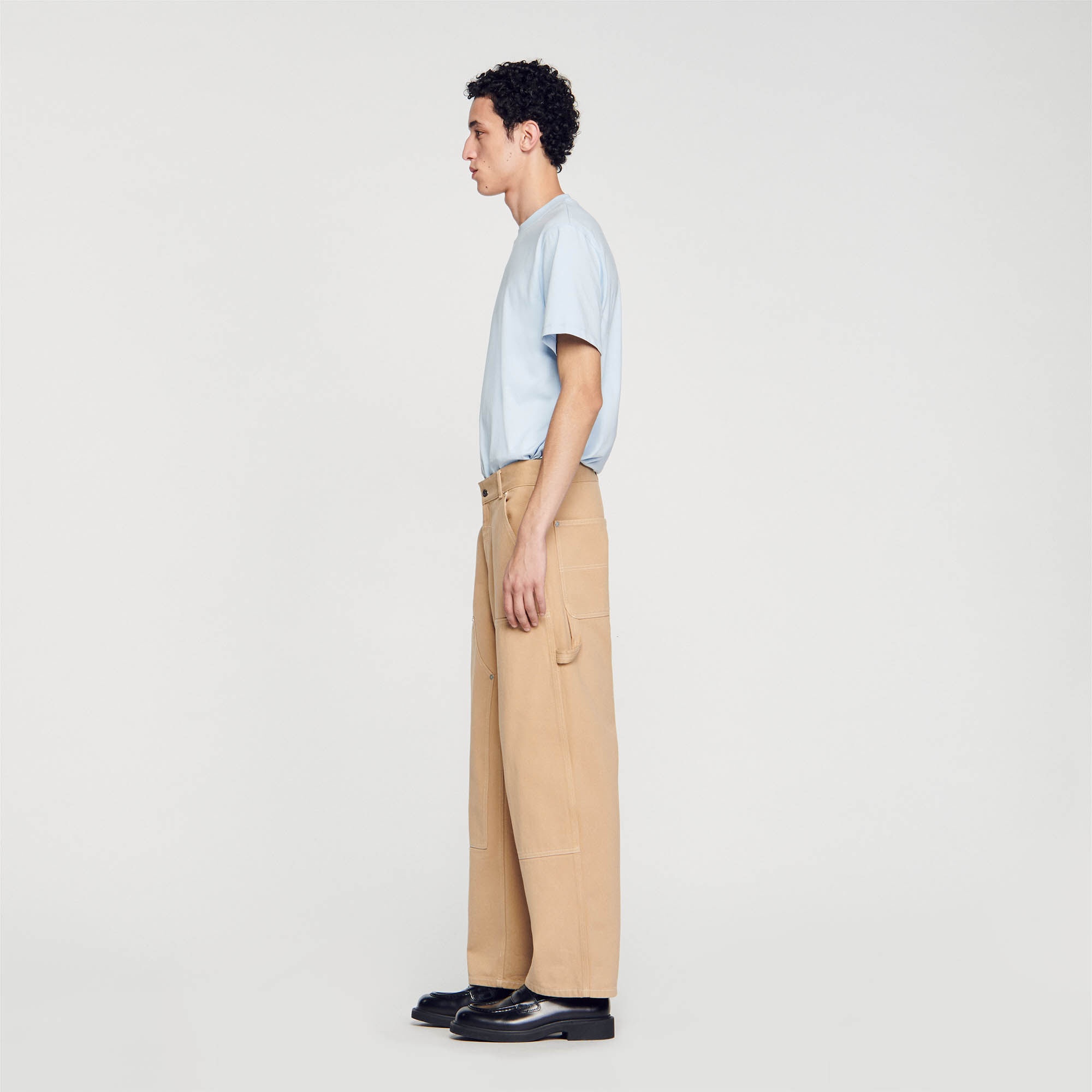 COTTON CANVAS CARPENTER TROUSERS - 7