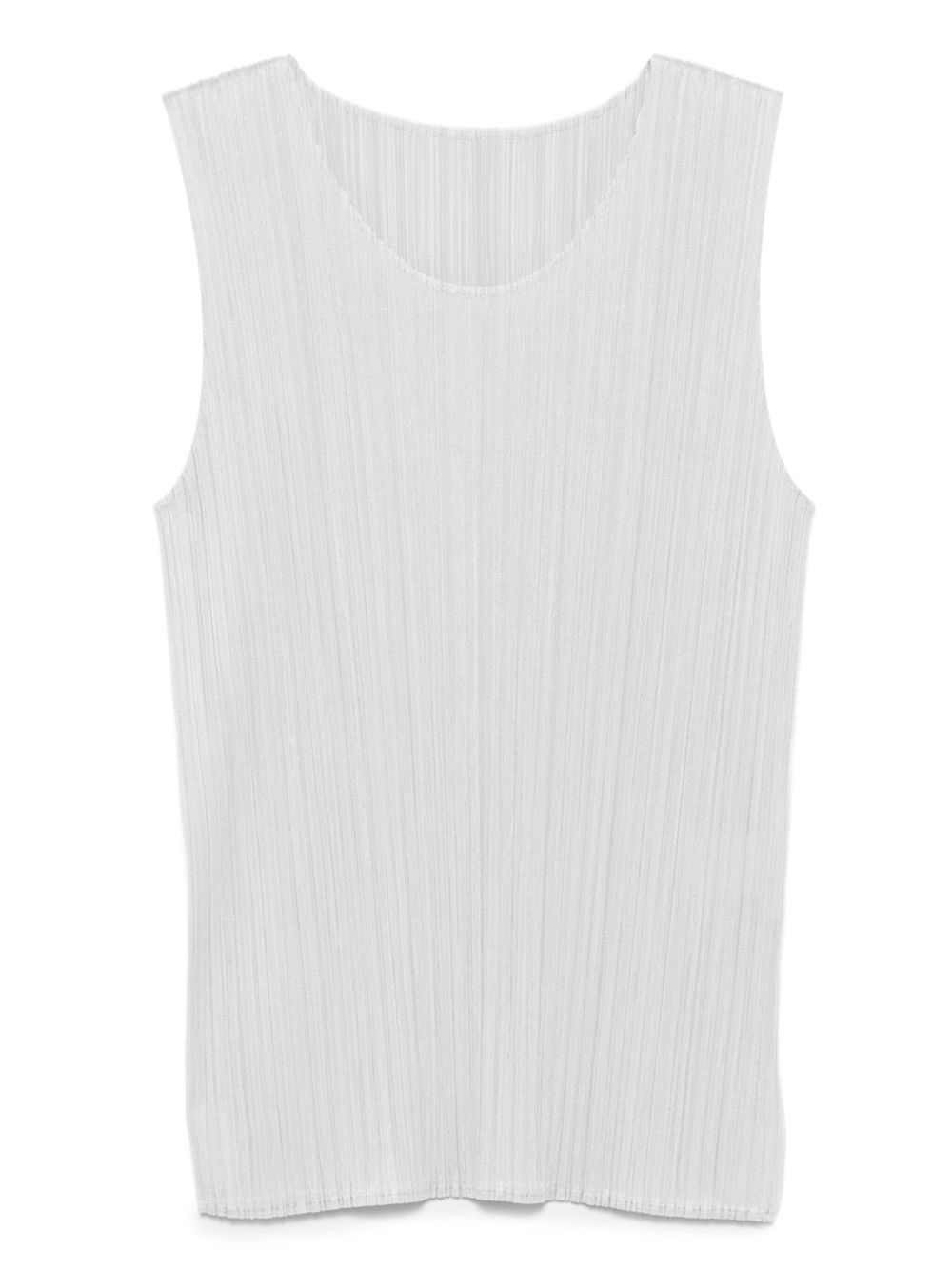 pleated sleeveless top - 1
