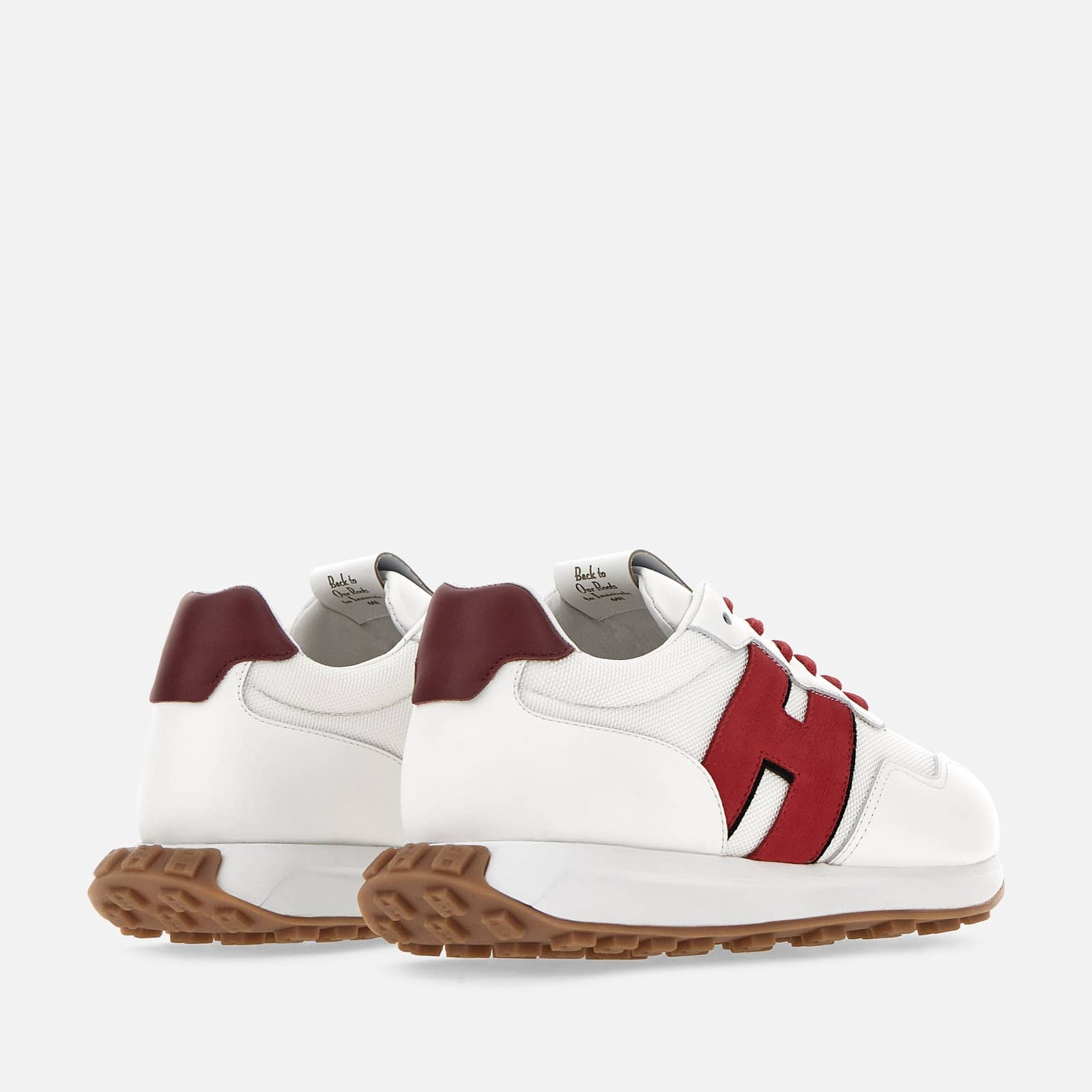 スニーカー HOGAN WHITE AND RED LEATHER SNEAKERS HOGAN Sneakers Hogan H601 White Red Burgundy | REVERSIBLE