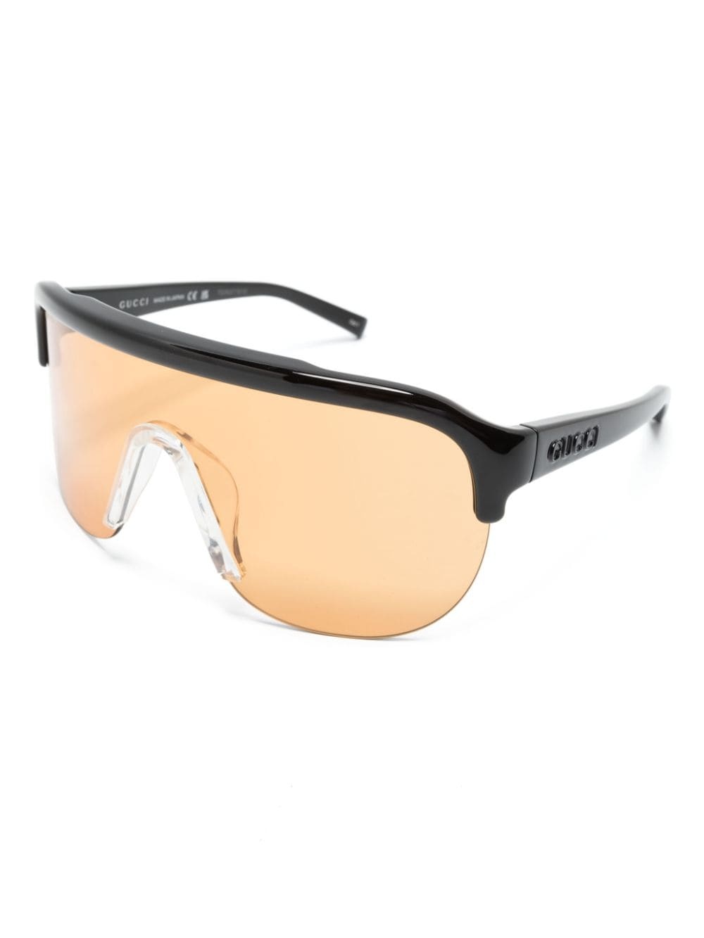 half-rimless shield-frame sunglasses - 2