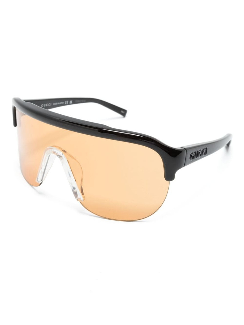 GUCCI half-rimless shield-frame sunglasses outlook
