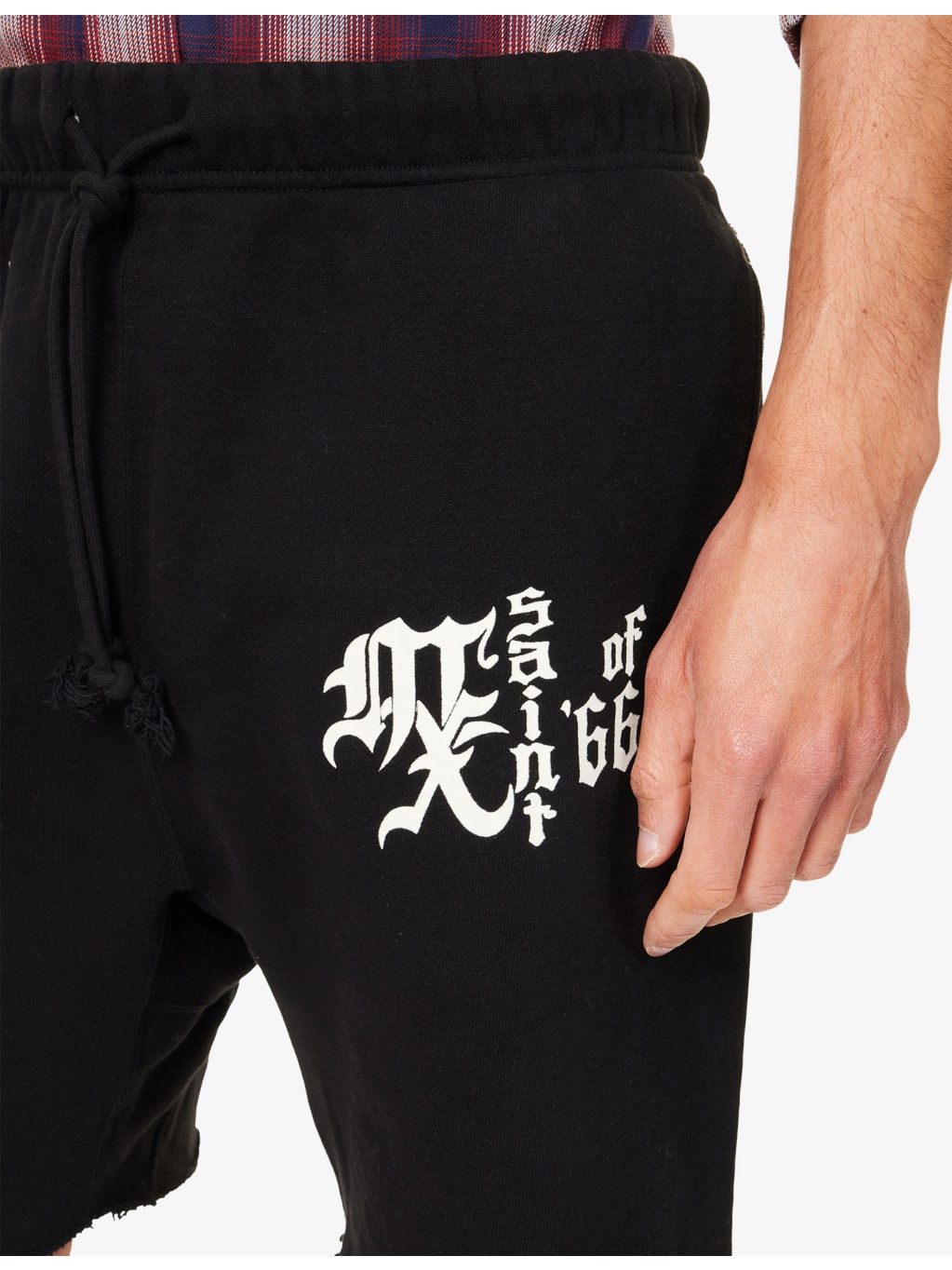 666 Logo-Print Cotton Sweat Shorts - 5