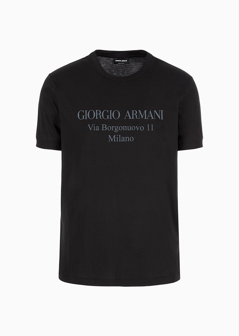 Borgonuovo 11 crew-neck T-shirt in Pima cotton jersey 1